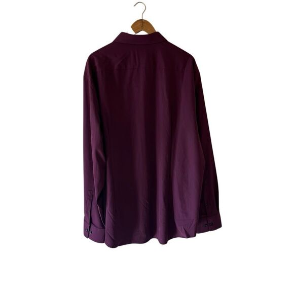 AWARENESS KENNETH COLE Modern Fit Performance Dress Shirt purple plum 3XT NWT - Picture 5 of 9